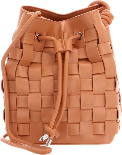 SEIDENFELT MANUFAKTUR Schoudertas Malilla Drawstring Crossbody Bag Papaya Abrikoos