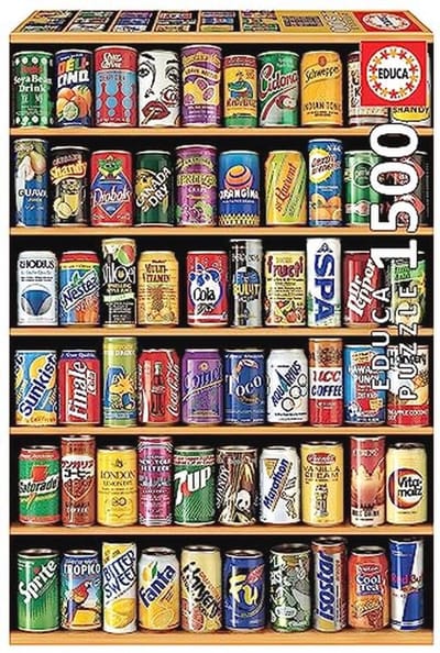 Puzzel Soft Cans 1500 Stukjes - Hoogwaardige Materialen en Inclusief Puzzellijm