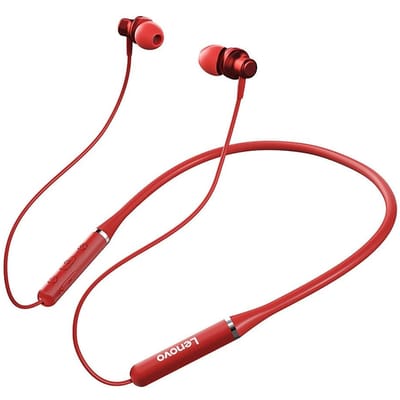 Lenovo HE05 nekband oortelefoon Draadloze Bluetooth 5.0 hoofdtelefoon met microfoon Ruisonderdrukking rood
