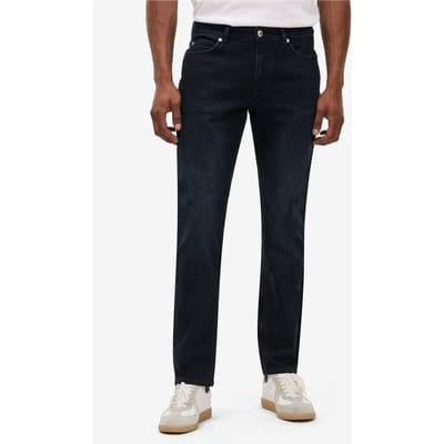 No Label Yamane Midweight Cotton Stretch Dark Blue Black Maat: W29L32 | Slim Jeans Outlet | Heren | Blauw