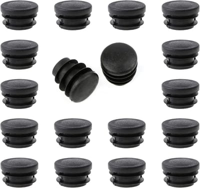 Dailygoods - 20 mm Ronde Buispluggen Zwart voor Meubels - Beschermende Caps, Verpakking van 50