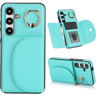 Ringstand Card Wallet Case voor Samsung Galaxy S21 S23 FE S22 S24 Ultra Plus A54 A53 A52S A52 A73 A72 A15 A14 A13 5G A71 A51 4G Galaxy S24