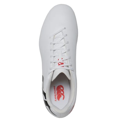 Canterbury Unisex Adult Speed Raze Zachte Grond Rugbyschoenen (Wit, Zwart, Rood)