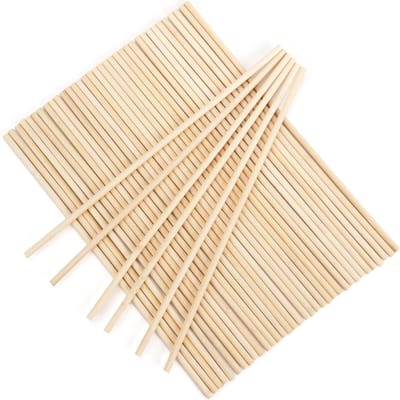 Ronde Houten Sticks voor Creatieve Projecten, 120 Stuks, Ideaal voor Houtbewerking, Decoraties en DIY Kunstwerken (5mm x 30cm)
