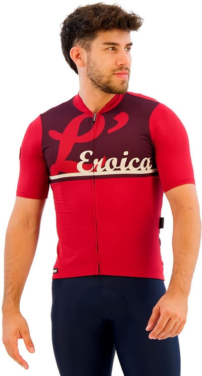 Santini Eroica L´ Korte Mouw Wielertrui Rood S Man