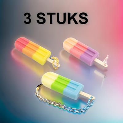 3 Stuks Scrub Sponzen – Waterijsjes Multicolor – Exfoliate Bad & Douche – Spons Scrub – Exfoliëren