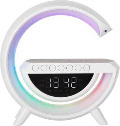 BVT® Digitale Wekkerradio - Klokradio Slaapkamer - Draadloze Oplader - Radio - Speaker - Klok - Lamp - 7 Verschillende Wekker Geluiden - 13 Verschillende Lichtkleuren - Enkele Kleuren Of RGB Effect - Voor Volwassen en Kinderen
