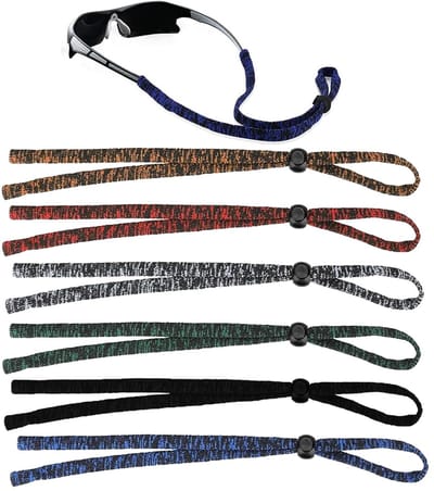 Allecto - Anti Slip Bril Strap - 6 Pcs - Verstelbare Zonnebril Houder voor Sport en Outdoor - Bruin - Ideaal voor Sportactiviteiten - Handig voor B..