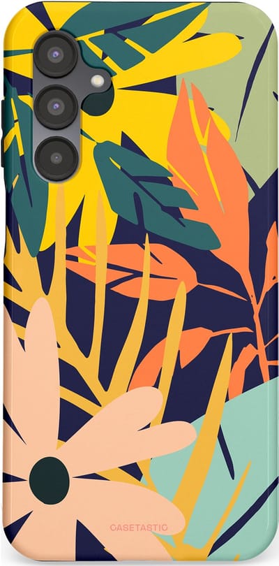 Casetastic Hoesje Geschikt voor Samsung A16 - Stijlvolle Beschermende Duo-layer Case - Ruwe bloemen