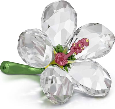 Swarovski beeldje Florere Hibiscus klein 5690534 | meerkleurig decoratie kristal | elegante tropische bloem stijl voor interieur