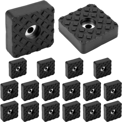 GELLDG 18 Stuks Meubelpoten - Anti-Rutsch Gummivoetjes - 30x30x10 mm - Geschikt voor Bank, Stoel en Tafel - Met Schroefmontage - Incl. Bevestigingsschroeven