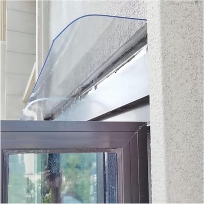 Transparant polycarbonaat voordeur luifel luifel 3,5 mm dikke veranda beschutting buiten zonnescherm dakluifel voor ingang, 50 x 120 cm (20 x 47 in) - 1 stuk
