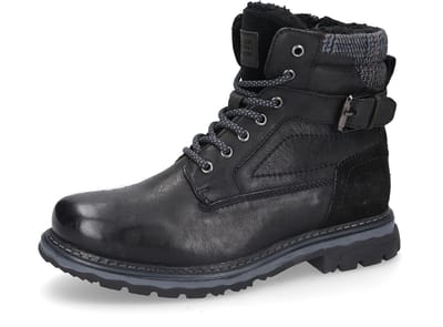 Dockers by Gerli Heren Boots 51GL102-140-100 zwart Leren Stiefel