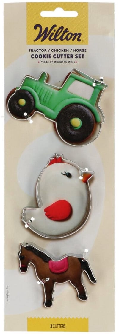 Wilton Koekjes Uitsteker - Traktor, Kuiken, Paard - Set/3
