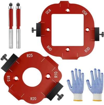 Houtbewerking Hoek Mal - Freesmal Ronde Hoeken - Precisie Houtbewerking - Vormstabiel Aluminium - R10 tot R50