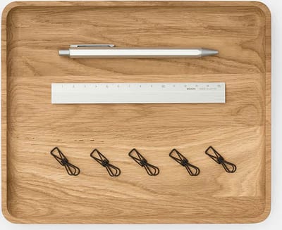 Oakywood Catchall Tray Oak - Massief Eiken - Luxe Houten Bureau Organiser - Medium 24 x 20 cm