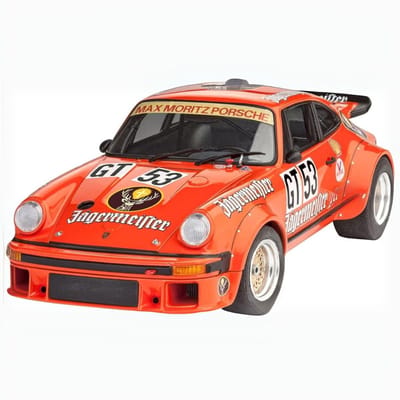 Zylo® Modelbouw Auto - Modelbouw Auto Bouwpakket - Modelbouwpakket - Porsche 934 RSR in Schaal 1:24 - 18x18x18cm - Oranje