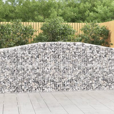 vidaXL - Schanskorven - 15 - st - gewelfd - 400x50x100/120 - cm - ijzer