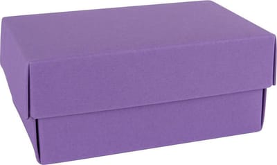 Dozen met losse deksel 102x65x46mm, Paars - 25 stuks | 100% recycled | Geschenkverpakking - Lavendel