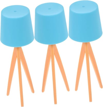 Set van 3 miniatuurlampen voor poppenhuis - Bureaulampen en tafellampen voor modeldecoratie met LED-verlichting