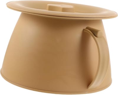 Spittoon Pot - Urine Pot - Thuiszorg Gebruik - Met Deksel - 22 x 22 x 13.5 cm - Willekeurig