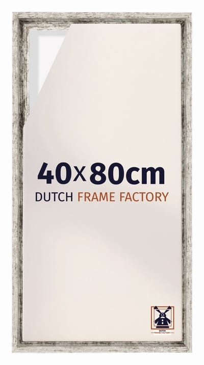 Baklijst 40x80 cm - Wit Vintage - Geschikt voor Canvasdoek - MDF Baklijst Lausanne