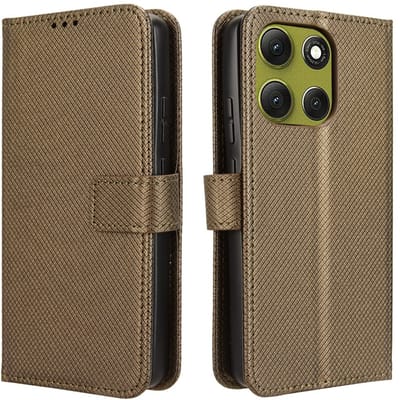 Coverup Hoesje - Geschikt voor Motorola Moto G86 Power Hoesje - Coverup Book Case - Bruin
