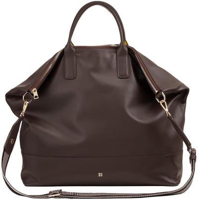 DuDu Judith Shopper Tas Leer 41 cm - 15 L - coffee brown
