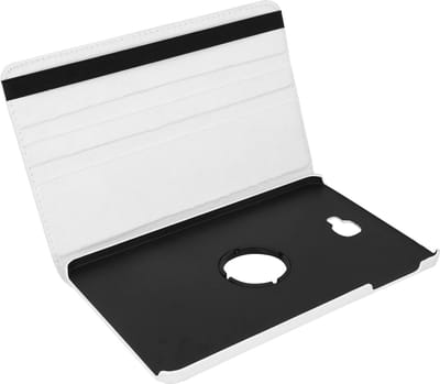 Avizar Foliohoes Geschikt voor Samsung Tab A 10.1 / A6 10.1 wit met klep, video ondersteuning 360° portret/landschap, Wit