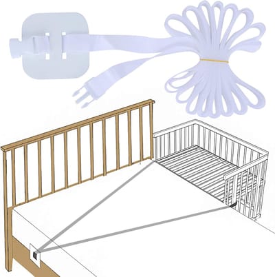 Riem voor babybed-Bevestiging aan het bijzetbed-Riem voor boxspringbedden-2.5 cm × 6 m-Vaste riem voor kinderbed-Bijzetbed baby boxspringbed riem