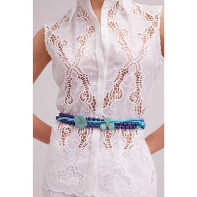 Anne Fontaine Azul Turquoise Size: S | Belts Outlet | Dames | Blauw