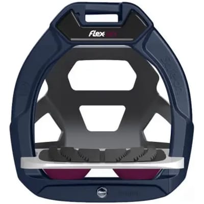 Veiligheidseisen voor ruiters met een ultragrip in marine/wit/roze Flex-On Safe-On
