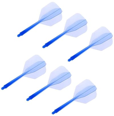 Dailygoods- Darschachten 6 Stuks - Duurzaam Plastic - 2-in-1 Design - Geschikt voor 2BA Darts - Totale Lengte 8 cm - Heldere Kleur - Dartaccessoires