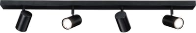 Ledvion LED Plafondspot Zwart 4-lichts Rechthoek GU10 3W neutraal wit