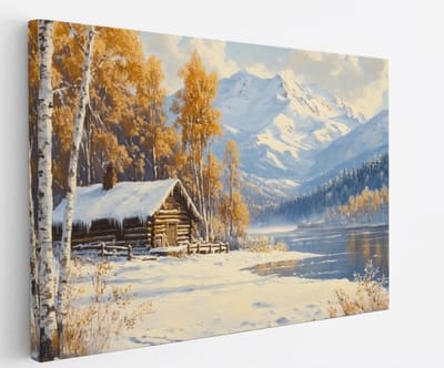 Saammp Canvas Schilderij - Natuur - Abstract schilderij - landschap - 45x30 - Foto op canvas - Wanddecoratie - Muurdecoratie Woonkamer - Slaapkamer decoratie - Canvas Print