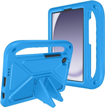Avizar Geschikt voor Samsung Tab A9 Kind Schokbestendig Hoesje met Handvat en Voet, Blauw