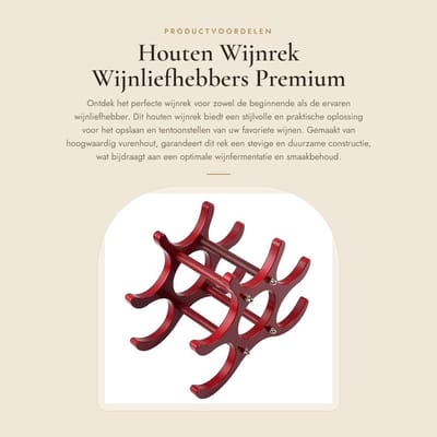 Dailygoods- Wijnrek Hout Premium - Wijnfleshouder - Wijnrek Muur - Wijnrek Staand - Wijnrek Horizontaal - Geschikt voor 6 Flessen - Wijnhouder