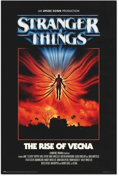 Stranger Things poster - Seizoen 5 - Horror - Eleven - Mike - Dustin - Hawkins - Vecna - 61 x 91.5 cm