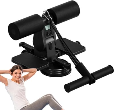 Buikspier Trainer - Core Fitness Hulp - Thuissporten Buikspieren - Met Tellers Functie - 1.43 Pond Gewicht - Zwart