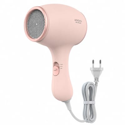 Haardroger voor kinderen en thuis - 220 V - 3 snelheden en warme/koude lucht - niet-opvouwbare handgreep - roze