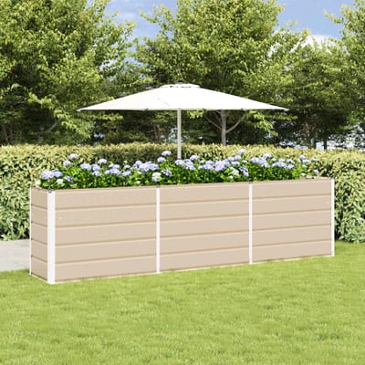 vidaXL - Plantenbak - Ivoor - 290 - x - 50 - x - 75 - cm - Gegevens - staal