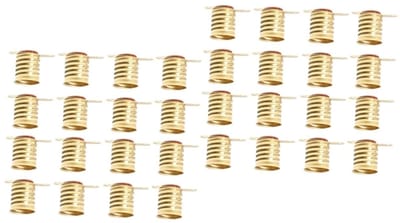 Dailygoody - E10 schroeven lamphouder - miniatuur lampvoet - 50 stuks - brons - gloeilampfitting - perfect voor thuisexperimenten - 12 volt