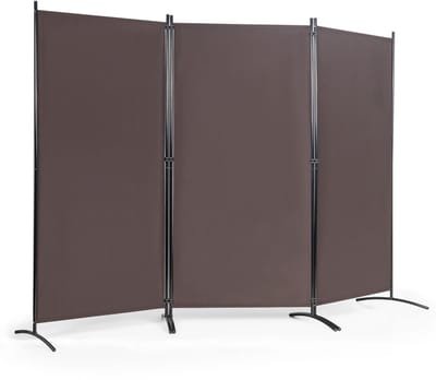 COSTWAY Kamerscherm, 260 x 183 cm, 4-delig inklapbaar, scheidingswand, wandscherm van metaal en polyester, inkijkbescherming, kamerverdeler, binnen voor thuis, kantoor, terras