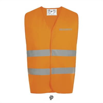 Veiligheidshesje SECURITY - Fluo Oranje - Maat L - Reflecterende tekst - Veiligheidshesje voor Volwassenen – Veiligheidsvest - Oranje Hesjes