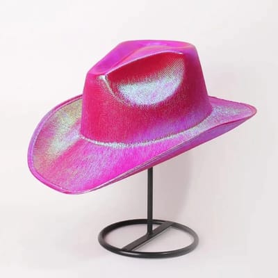 Holografische Cowboyhoed - Roze - Pink - Gay Pride - Festival - Verkleedfeestje - Party - Hoed - Cowboy - Western