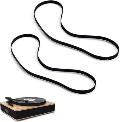 Set van 2 vervangende elastieken van 200 mm voor platenspelers - duurzaam en compatibel - essentieel muziekaccessoire