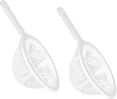 2 stuks fijnmazige zeef, keukenzeven en zeefjes, plastic nylon fijnmazige zeven, 100 mesh en 300 mesh ultrafijne zeef gaasfilternet voor sap, melk, thee, koffie, yoghurt, voedsel