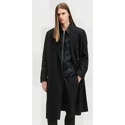 AllSaints Arcade Coat Black Maat: 38 | Double-Breasted Mantels Outlet | Heren | Zwart
