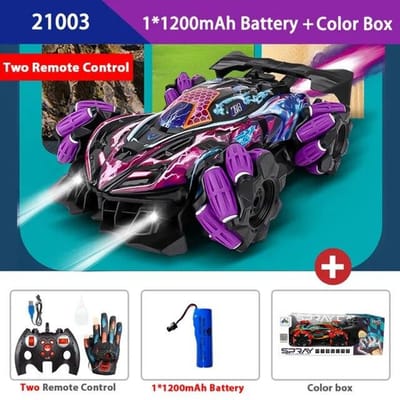 Nieuwe 4WD Drift Afstandsbediening Auto Handvat Gebaardetectie Muziek Licht Stunt Afstandsbediening Racing 4x4 Off-Road Spray Jongen Speelgoed Kinderen Geschenk Handle + Gesture Remote Control