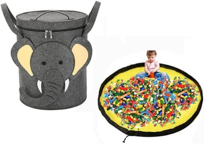 Cosensi- Opbergzak - Opbergzak met speelmat - Speelmat voor speelgoed - Organiser voor speelgoed - Opvouwbaar - Duurzaam materiaal met rits